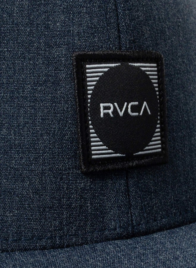 ار في سي اي قبعة رجالية من RVCA Flexfit ذات حافة منحنية، لون أزرق داكن، مقاس كبير - كبير جدًا (أمريكي) - Image 2