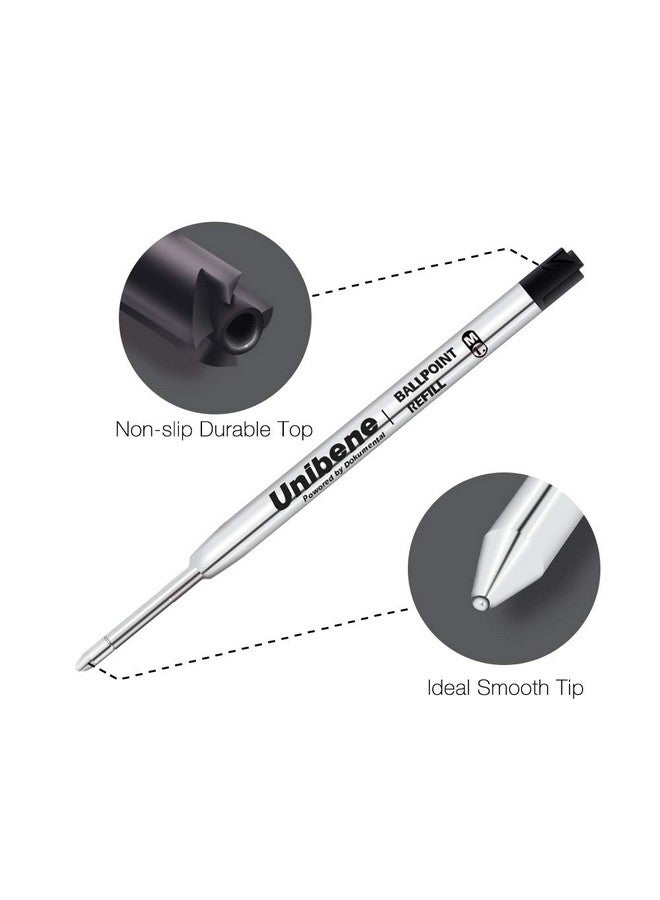 Unibene Parker Compatible Ballpoint Refills 12 Pack1.0Mm Medium Pointblack Smooth Writing Replaceable German Ink Tactical Pen Refills For Parker Ballpoint/Uzi Pen - Image 2