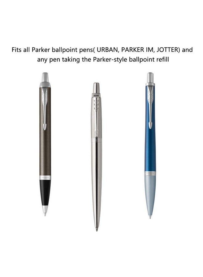 Unibene Parker Compatible Ballpoint Refills 12 Pack1.0Mm Medium Pointblack Smooth Writing Replaceable German Ink Tactical Pen Refills For Parker Ballpoint/Uzi Pen - Image 3
