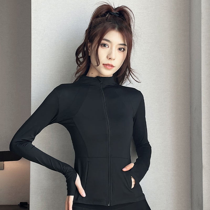 Sunscreen suit Womens Autumn 2024 New Running Morning Running Clothes Fashion Outdoor Quick-drying Fitness Clothes Yoga Culottes Skirts/grey  - Image 3