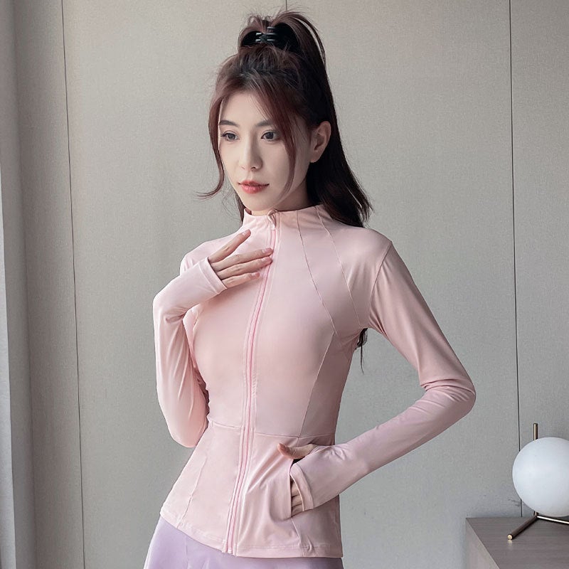 Sunscreen suit Womens Autumn 2024 New Running Morning Running Clothes Fashion Outdoor Quick-drying Fitness Clothes Yoga Culottes Skirts/grey  - Image 2