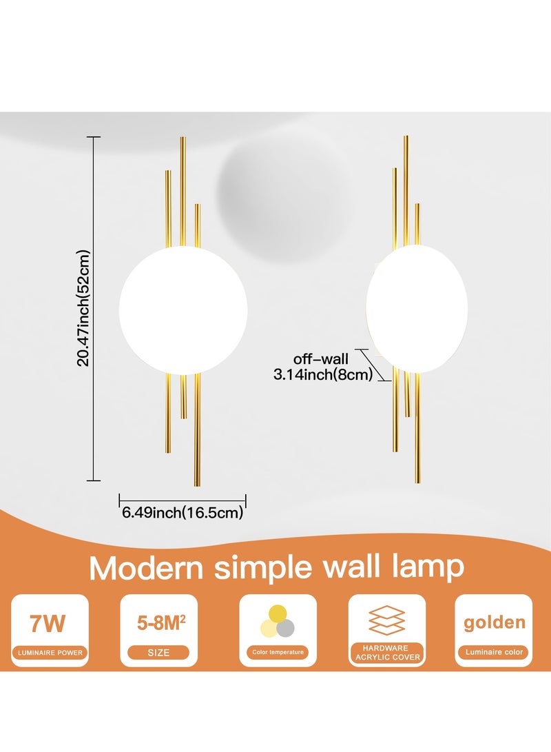 YATAI LIGHTING ضوء حائط داخلي حديث بتقنية LED للديكور المنزلي، مصباح حائط بتقنية التعتيم بثلاثة ألوان، مصباح حديث لغرفة النوم بجانب السرير، إضاءة حائط حديثة لغرفة المعيشة، القاعة، والممر - Image 3
