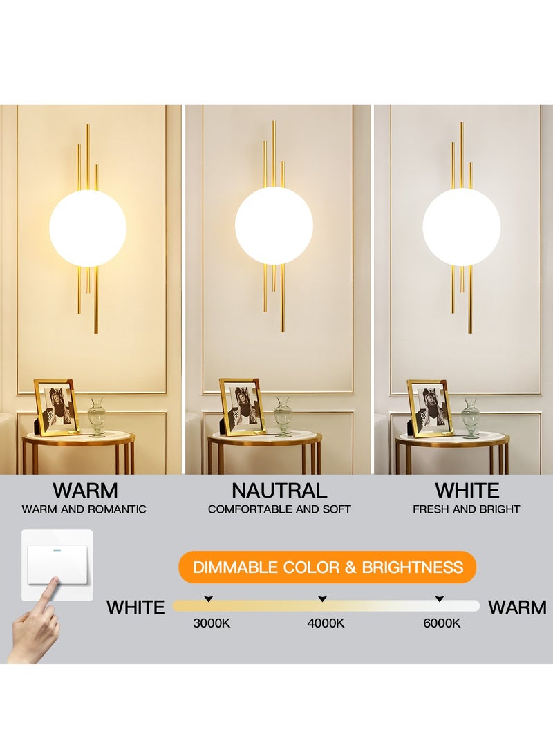 YATAI LIGHTING ضوء حائط داخلي حديث بتقنية LED للديكور المنزلي، مصباح حائط بتقنية التعتيم بثلاثة ألوان، مصباح حديث لغرفة النوم بجانب السرير، إضاءة حائط حديثة لغرفة المعيشة، القاعة، والممر - Image 4