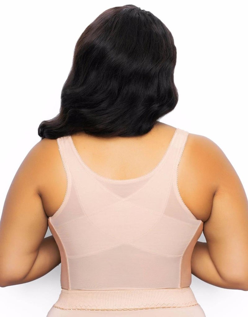 Exquisite Form صدرية طويلة غير قابلة للانزلاق 5107565 تدعم الظهر والوضعية مع إغلاق أمامي ودانتيل - Image 2