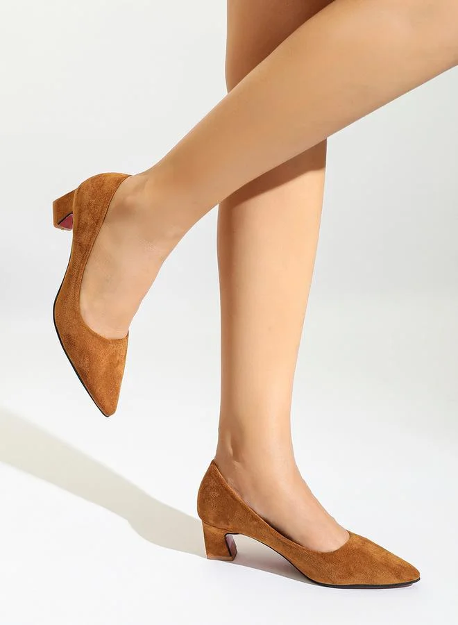 Sneak-a-Peek Sneak-a-Peek Pointed Toe Block Heel Shoes