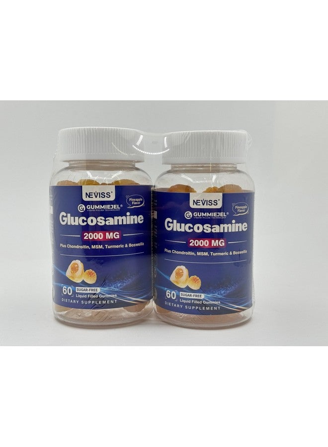 NEVISS Sugar Free Glucosamine Filled Gummies - Glucosamine Supplement Plus Chondroitin, MSM, Turmeric, Boswellia, Hyaluronic Acid, Vitamin D3 & Zinc, 120 Gummies, 60 Servings - Image 2