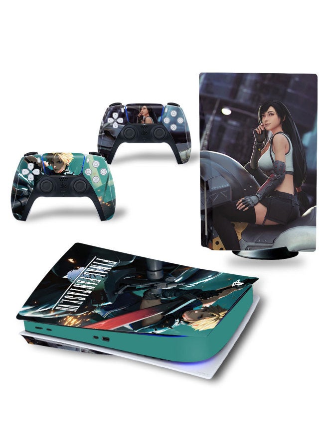 Optical Drive Version PS5 Body Sticker Game Sticker Cartoon Protective Film Body Sticker Final Fantasy 12-Color:TN—PS5Disk—8612  - Image 1