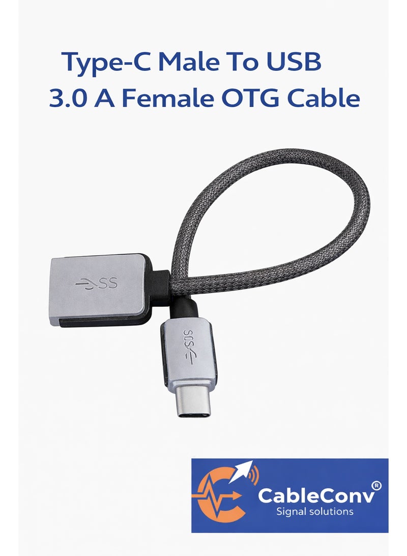 CABLE CONV USB Type-C Male to USB 3.0 Female OTG Cable – High-Speed Data Transfer Adapter - Image 1