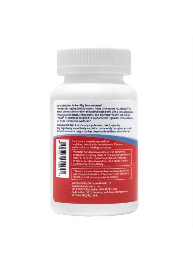 fairhaven health - FertilAid for Women, Fertility Supplement for Women & Natural Fertility Vitamin with Vitex, Support Female Cycle Regularity & Ovulation, Comprehensive Prenatal Multivitamin with Folate, 2 Month Supply - Image 1