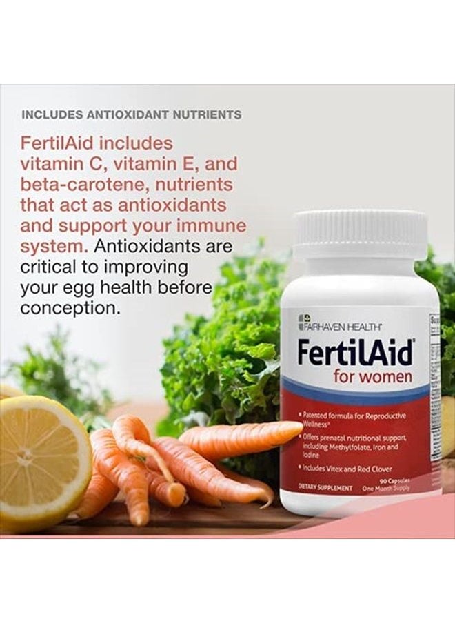 fairhaven health - FertilAid for Women, Fertility Supplement for Women & Natural Fertility Vitamin with Vitex, Support Female Cycle Regularity & Ovulation, Comprehensive Prenatal Multivitamin with Folate, 2 Month Supply - Image 1