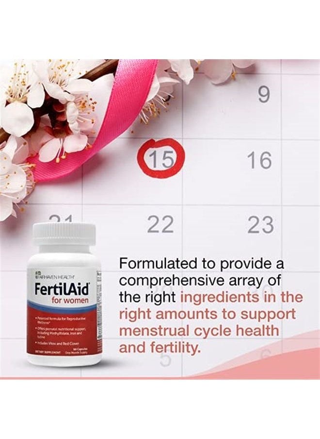 fairhaven health - FertilAid for Women, Fertility Supplement for Women & Natural Fertility Vitamin with Vitex, Support Female Cycle Regularity & Ovulation, Comprehensive Prenatal Multivitamin with Folate, 2 Month Supply - Image 1