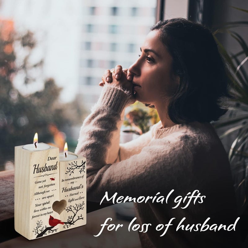 SteadStyle Memorial Gifts - Memorial Candlestick Gift for Loss of Husband - Sympathy Gifts for Loss of Husband, Bereavement Gift,in Memory of Loved One - Image 2