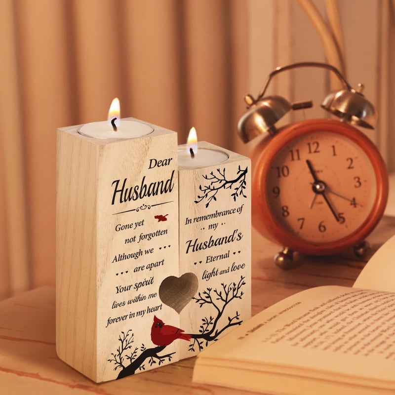 SteadStyle Memorial Gifts - Memorial Candlestick Gift for Loss of Husband - Sympathy Gifts for Loss of Husband, Bereavement Gift,in Memory of Loved One - Image 5