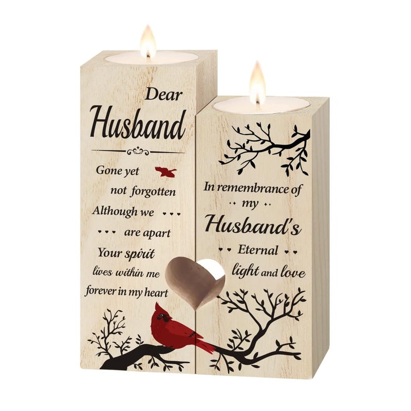 SteadStyle Memorial Gifts - Memorial Candlestick Gift for Loss of Husband - Sympathy Gifts for Loss of Husband, Bereavement Gift,in Memory of Loved One - Image 1