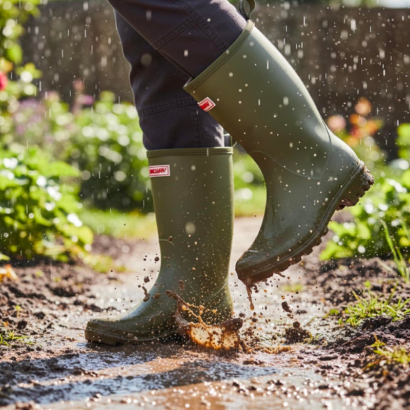 SUREWAY Women's Rubber Rain Boots, 8-Inch Matte Waterproof PVC Rubber Gardening Shoes, Comfortable & Lightweight for Outdoor Walking, Easy On/Off - Image 2