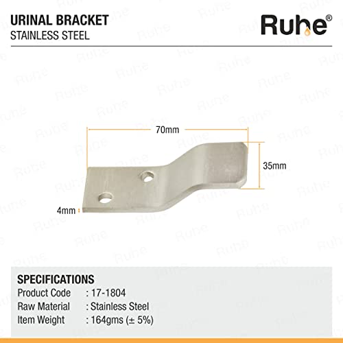 Ruhe® Urinal Bracket | Premium Quality Stainless Steel Urinal Bracket | With Screw And Anchor - Image 3