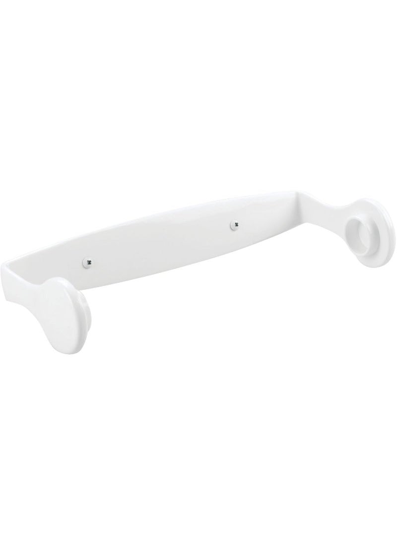InterDesign iDesign Clarity BPA-Free Plastic Wall Mount Paper Towel Holder - 11.25"" x 2.25"" x 4.75""  White  - Image 1
