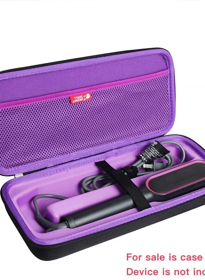 Hermitshell Hard Travel Case for TYMO RING Hair Straightener Brush (Black+Rosy) - Image 3