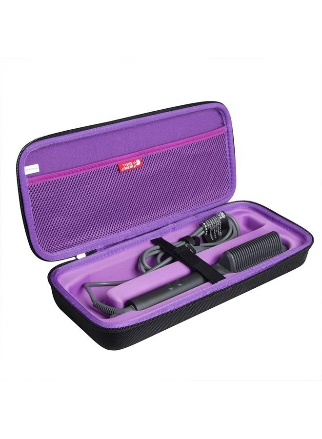 Hermitshell Hard Travel Case for TYMO RING Hair Straightener Brush (Black+Rosy) - Image 2