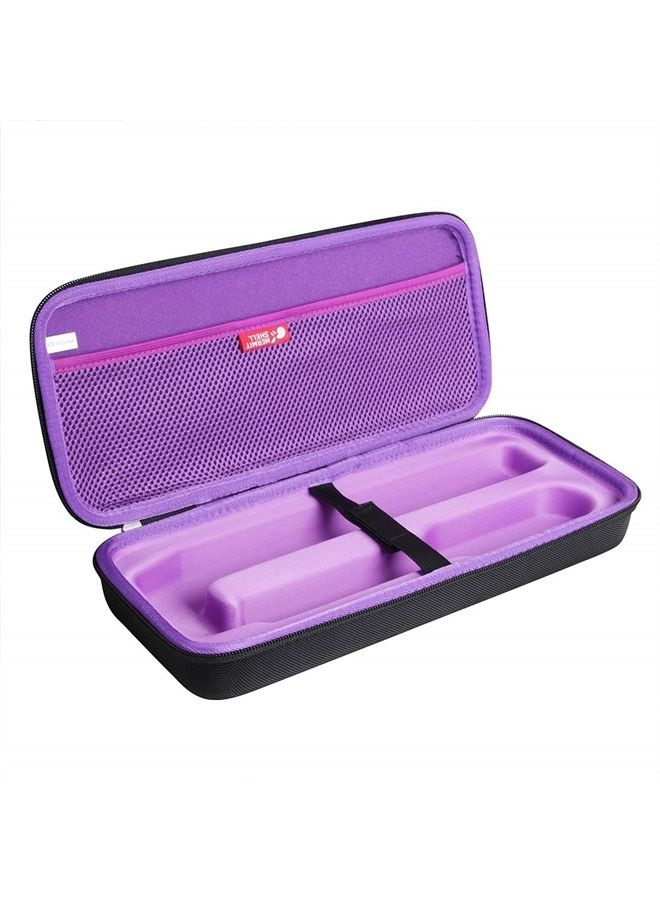 Hermitshell Hard Travel Case for TYMO RING Hair Straightener Brush (Black+Rosy) - Image 4
