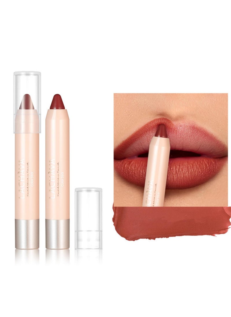 Melemando 8 Colors High Pigmented Smooth Matte Lip Liner Pencil, Waterproof Velvet Lipstick Pen, Professional Lip Liner for Girls and Women (06) 