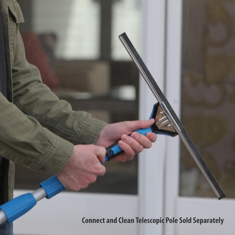 Unger 18-inch Professional Grip Swivel Squeegee – Professional Grade Window Squeegee for the Home, Large Squeegee for Glass Window Cleaning - Image 4