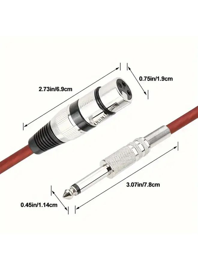 2 XLR To 6 35mm Stereo Microphone Adapter Cable 196 85 Inch 2 Pieces - Image 2