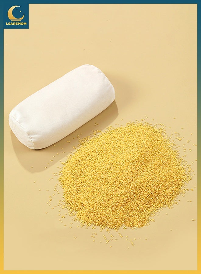 LCAREMOM Baby Head Shaping Pillow, Adjustable Distance, Millet Filling, Anti-Flat Head, Side Sleeping Design, Breathable and Washable, for Newborns and Infants, Blue Bear - Image 3