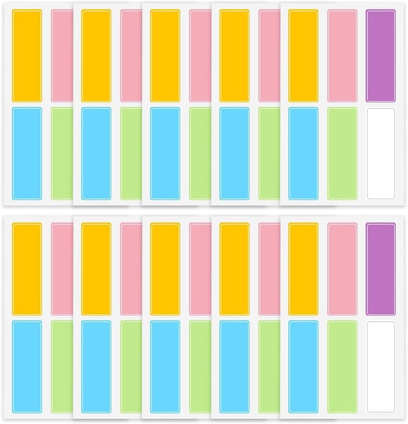 ECVV Daycare Bottle Labels Name Stickers 10 Sheets (60Pcs) Waterproof Self Adhesive Label For Baby Bottles Cups,Kids Shool Suppliers,Essential Oil Bottles,Storage Containers, 22 * 63Mm - Image 1