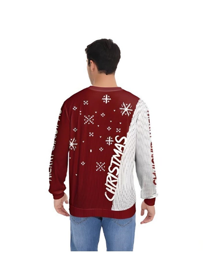 إسكدنيا جنس واحد عيد الميلاد القفز مطبوعة سترة سويتشرت الخريف الشتاء قمم الملابس - Image 2