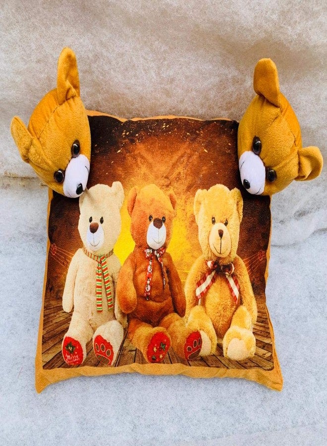 NISHOMES Kids Cartoon Double Face Soft Pillow Fiber Filled Velvet Baby Cushion Multicolor - Image 2