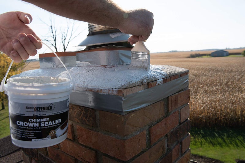 MasonryDefender Chimney Crown Sealer - Brushable Sealant Fixes Cracked Chimney Tops & Prevents Chimney Leaks - Image 4