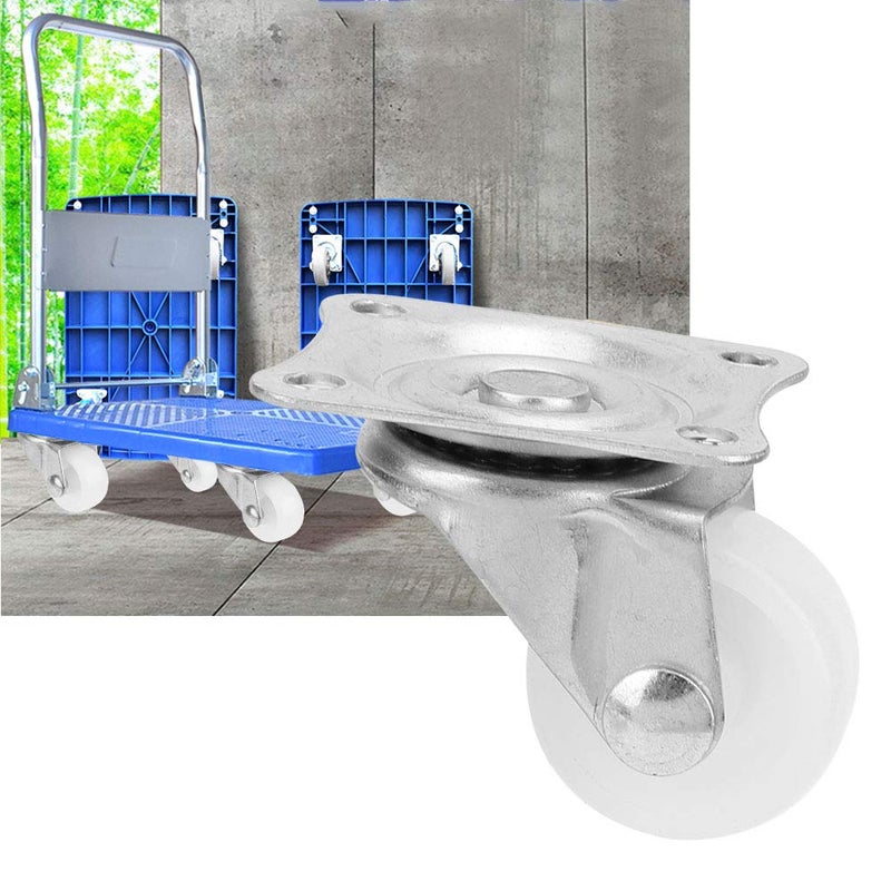 4 قطع عجلات كاستر نايلون 1 بوصة سعة 20 كجم عجلات عربة أثاث دوارة 360 درجة - Image 4