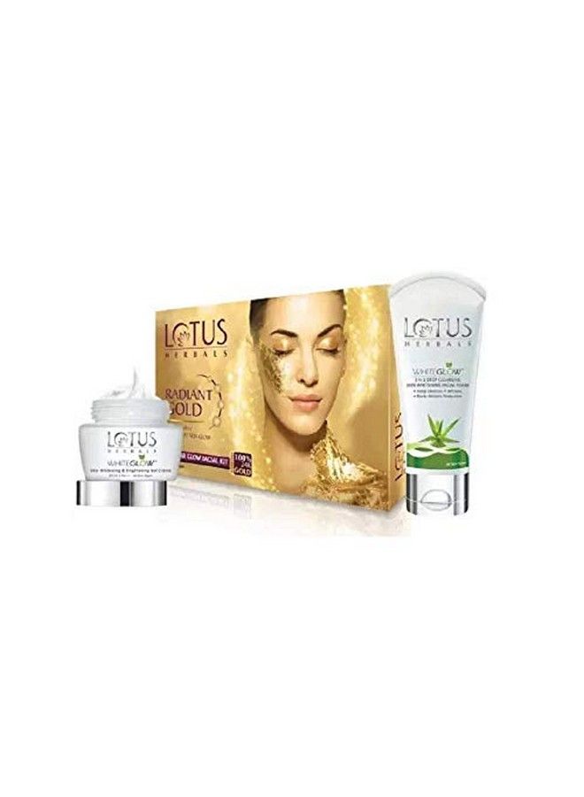 LOTUS HERBALS Get Set Glow (Gold Facial Kit 37G + Facial Foam 100G + Gel Cream 60G) (3 Items In The Set)  - Image 2