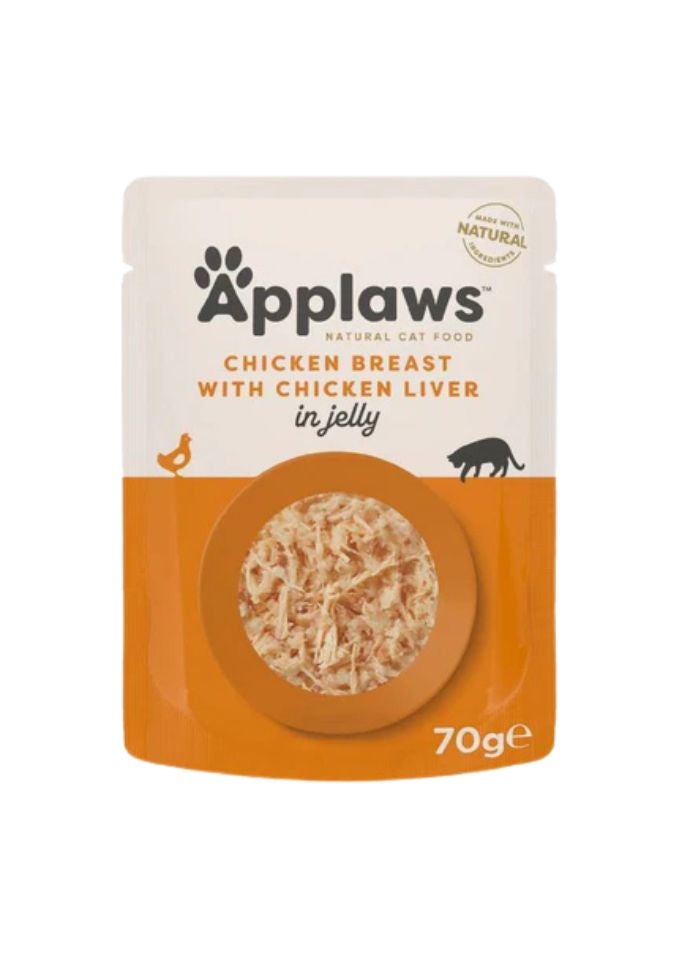 آبلاوس طعام القطط البالغة الرطب من أبلوز مع الكبد في الجيلي - 70 جم × 12 كيسًا - Image 2