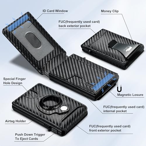 furid Apple Airtag Wallet Men: Smart Wallet with Airtag Holder - Air Tag Wallet for Men Slim Minimalist - Image 2