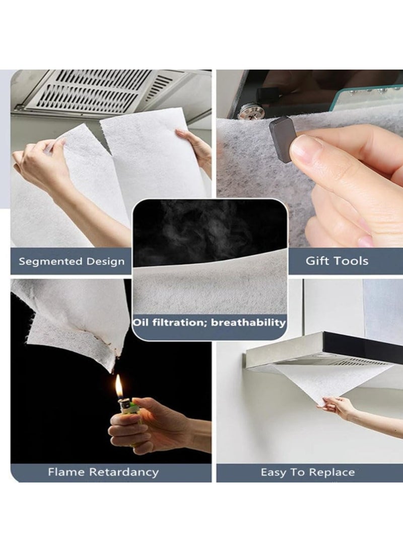 CMGTYYD Range Hood Filter Paper,5M Range Hood Universal Replacement Filter Paper Kitchen Nonwoven Anti Oil Filter with Adhesive Strips and Magnetic Block Home No-Cleaning Air Purifiers Filters Screen  - Image 5
