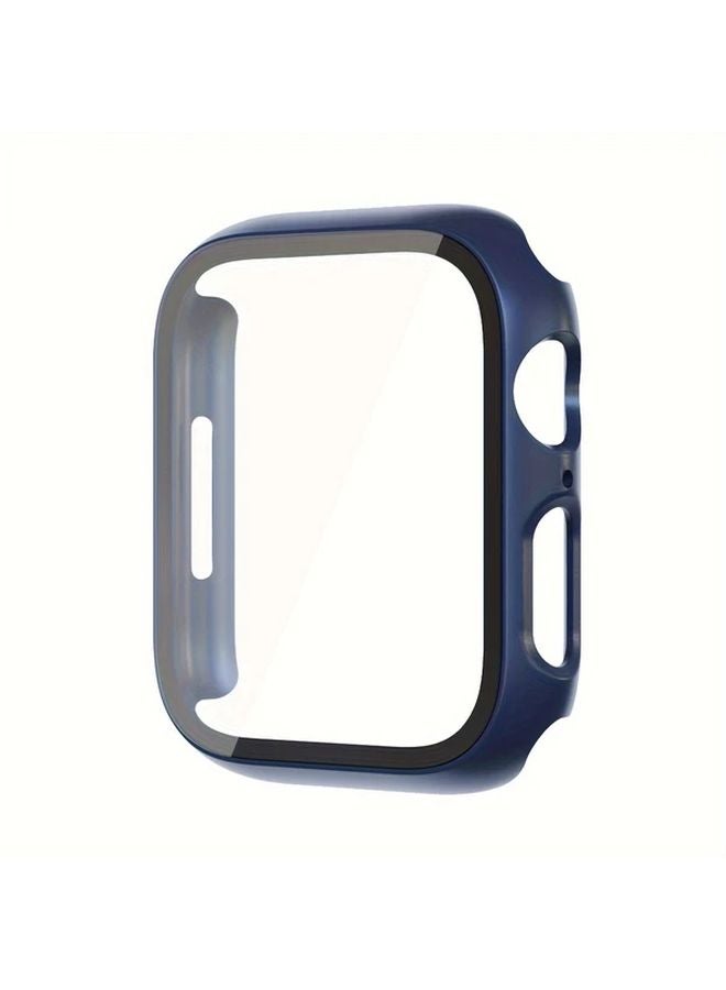 Blue Glass Case With Screen Protector For Apple Watch Series 7 8 41mm - Image 1