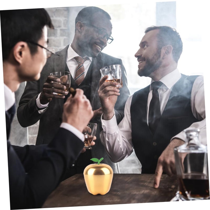 منفضة سجائر مصنوعة من سبيكة مدمجة مع غطاء، طراز إسكندنافي للمكتب المنزلي، طلاء ذهبي، سهلة التنظيف - Image 4