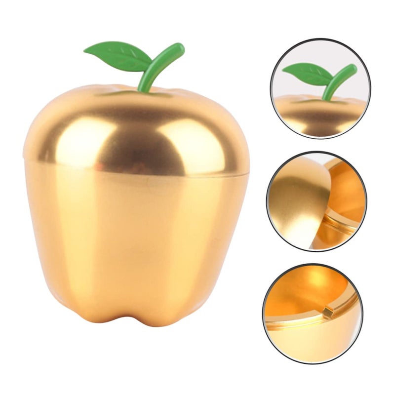 منفضة سجائر مصنوعة من سبيكة مدمجة مع غطاء، طراز إسكندنافي للمكتب المنزلي، طلاء ذهبي، سهلة التنظيف - Image 5