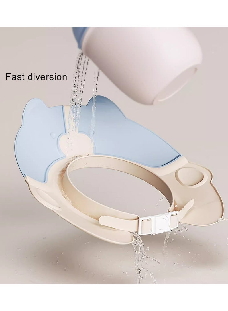 فول جوي قبعة استحمام للأطفال  لحماية العين والأذن مع شريط مرن قابل للتعديل للأطفال الرضع - Image 5