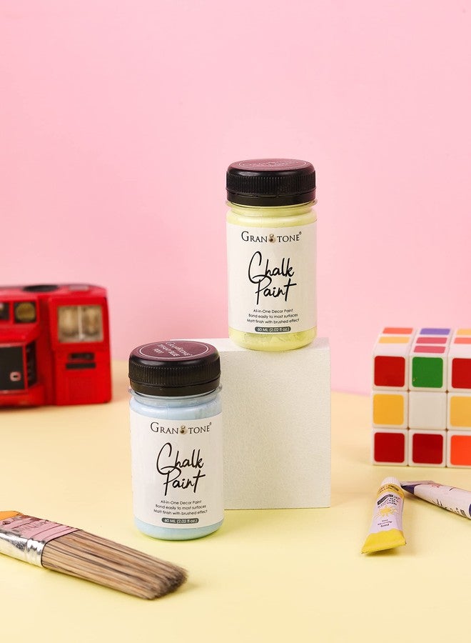 GRANOTONE Chalk Paint For Furniture Home Decor Crafts Eco Friendly All In One No Wax Needed Pastels, Multicolor - Image 4