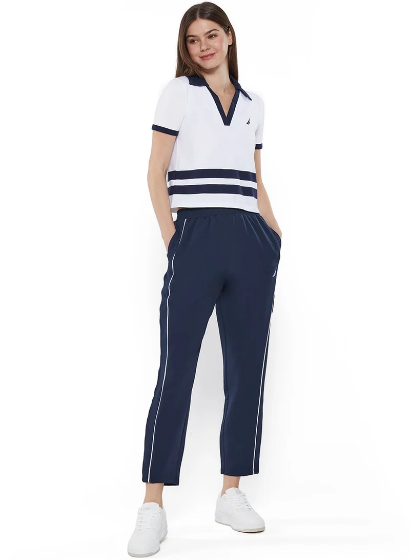 NAUTICA Contrast Striped Regular Fit Cotton Blend Polo Shirt