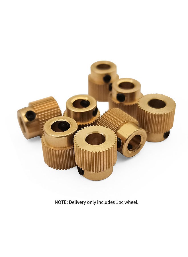 Generic 1pc Brass Extruder Pulley 40 Teeth 5mm Bore 11mm Outside Diameter Compatible with Creality Ender3/3S/V2/5 CR10/10S/V2 3D Printer  - Image 3