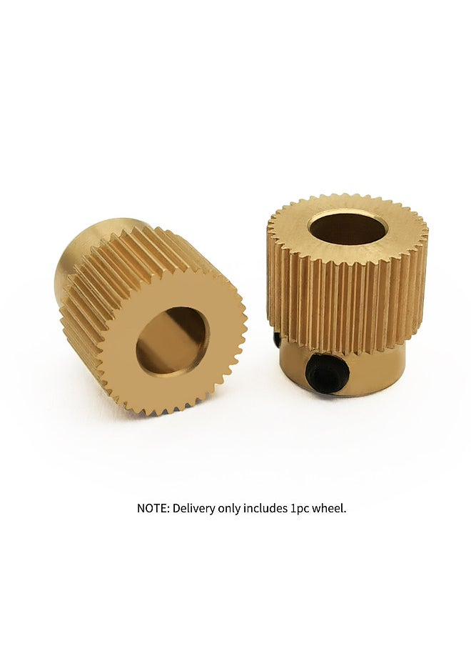 Generic - 1pc Brass Extruder Pulley 40 Teeth 5mm Bore 11mm Outside Diameter Compatible with Creality Ender3/3S/V2/5 CR10/10S/V2 3D Printer - Image 1