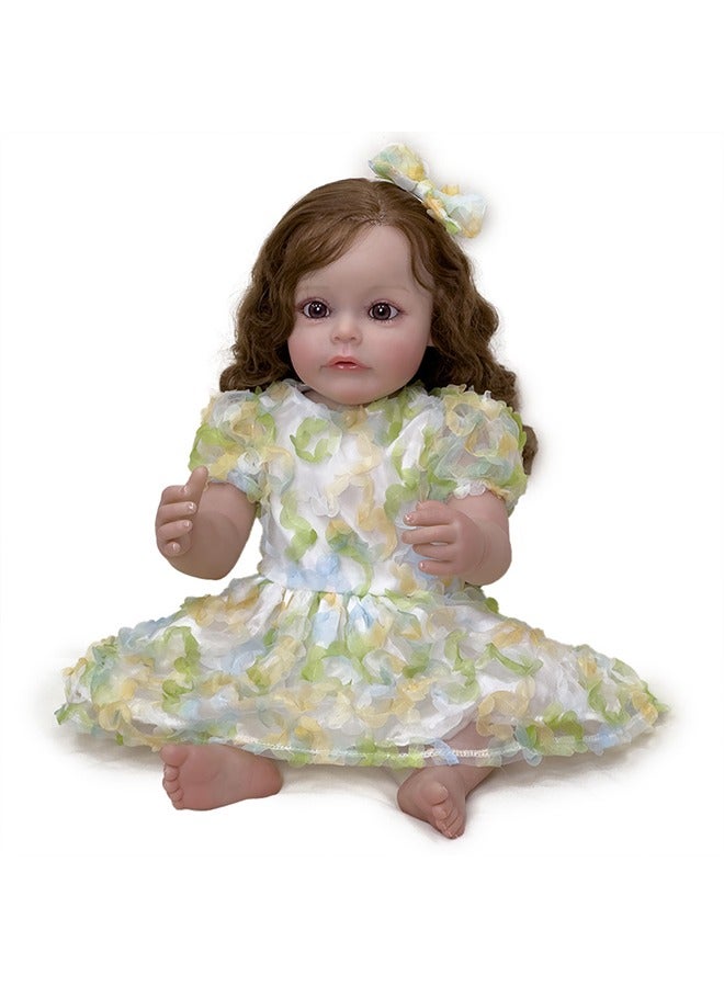 Beauenty 60cm Baby Doll with Lifelike Silicone Body Pink Cute Gift Toy for Girls over Three Years Old - Image 5