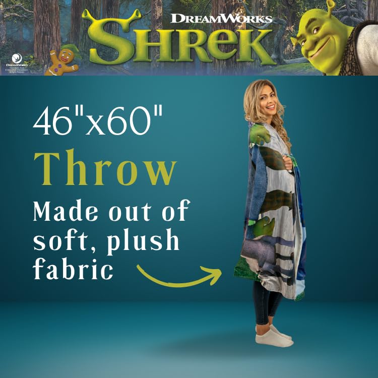 Franco Collectibles Shrek Donkey Bedding Super Soft Micro Raschel Throw  46 in x 60 in  (Officially Licensed Product) - Image 2