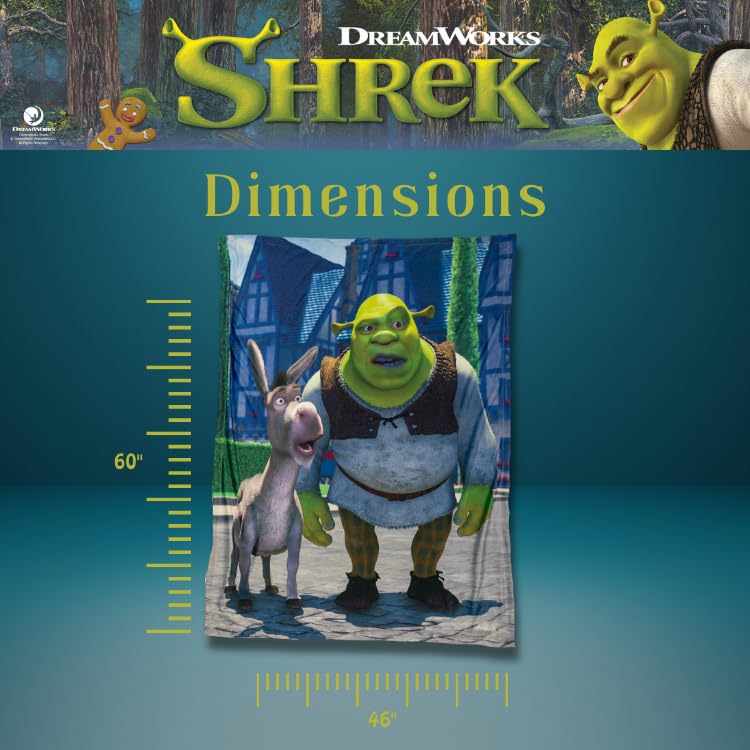 Franco Collectibles Shrek Donkey Bedding Super Soft Micro Raschel Throw  46 in x 60 in  (Officially Licensed Product) - Image 5