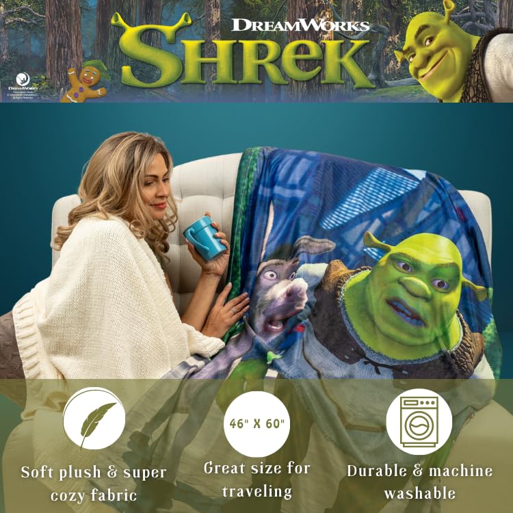 Franco Collectibles Shrek Donkey Bedding Super Soft Micro Raschel Throw  46 in x 60 in  (Officially Licensed Product) - Image 4
