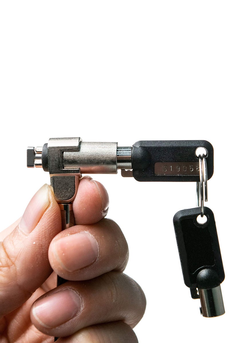 CTA Digital Steel Security Lock – CTA Looped Steel Security Cable Lock with Standard Kensington Lock and Key for Laptops (LT-SC) - Image 3
